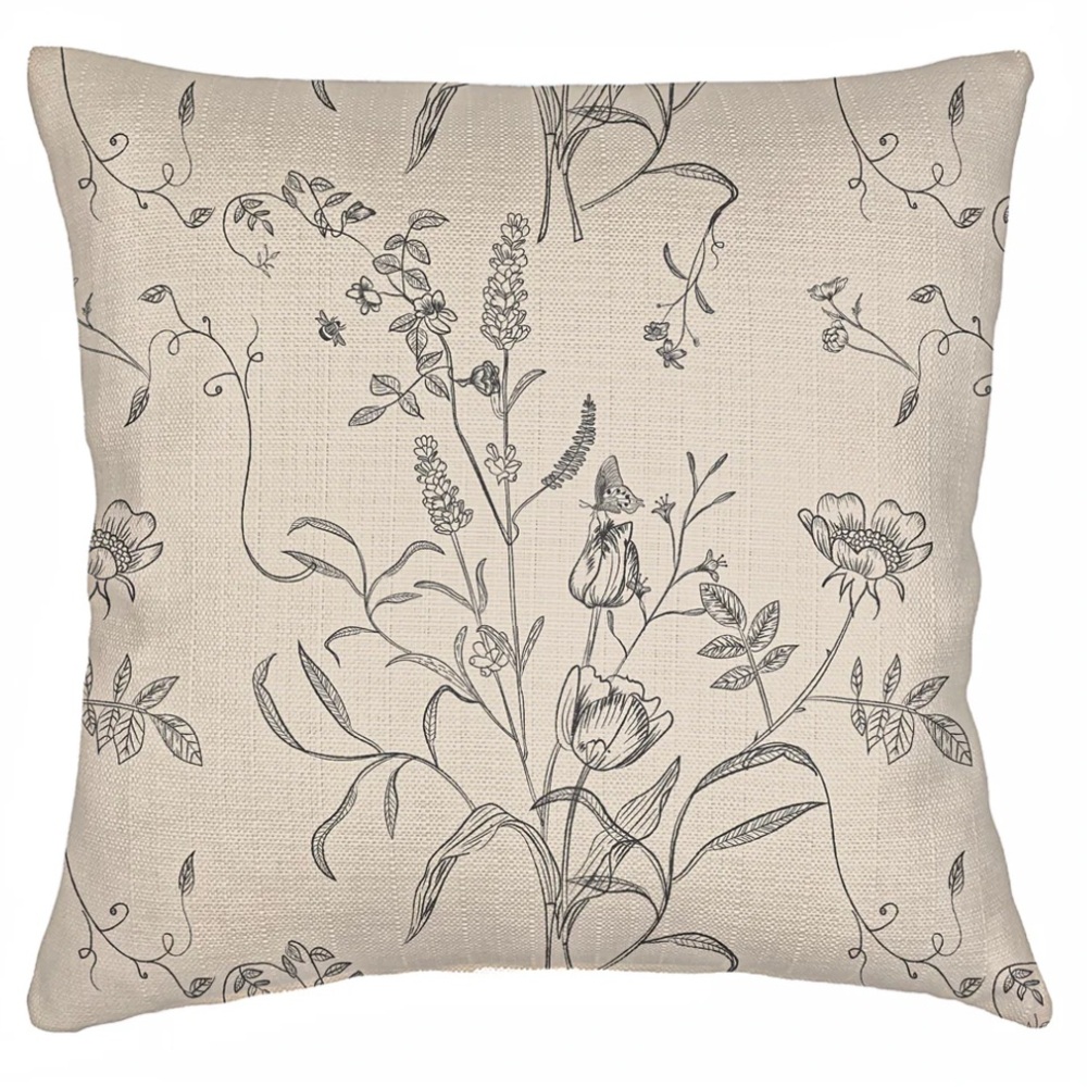 Anaya Natural English Garden linen pillow cover / 19” x 19” - NWT